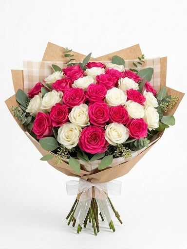 fuchsia & white Bouquet