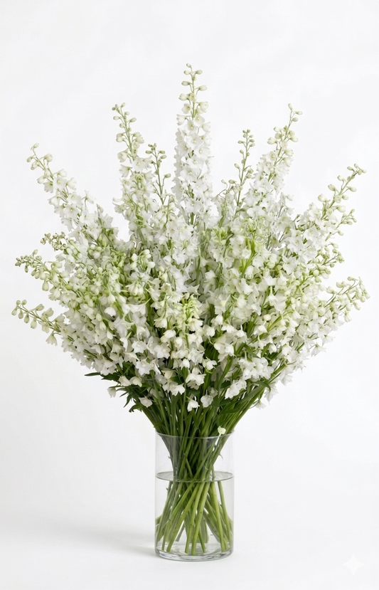 White Delphinium Arrangement