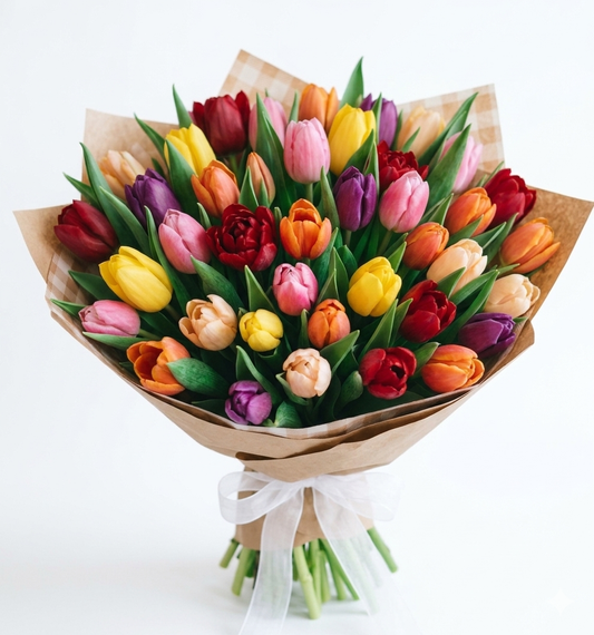 Mixed Color Tulip Bouquet
