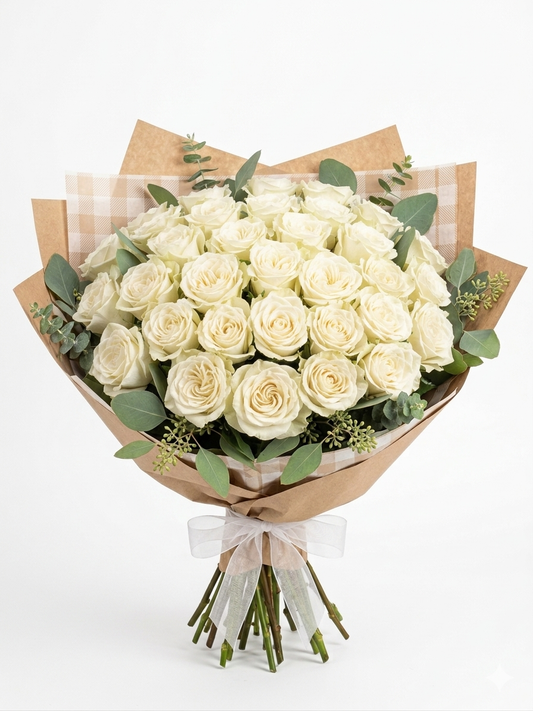Premium White Rose Bouquet